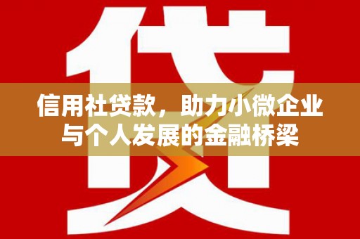 冬山信用社贷款，助力小微企业与个人发展的金融桥梁