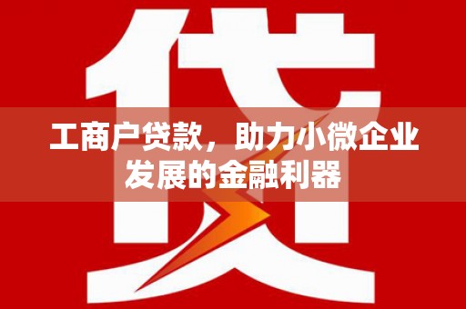冬山工商户贷款，助力小微企业发展的金融利器