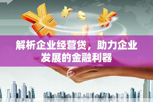 冬山解析企业经营贷，助力企业发展的金融利器