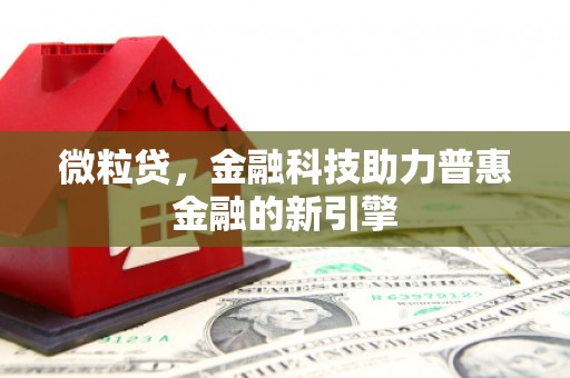 冬山微粒贷，金融科技助力普惠金融的新引擎
