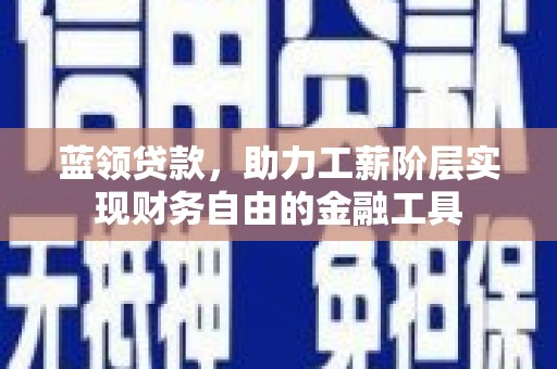 冬山蓝领贷款，助力工薪阶层实现财务自由的金融工具
