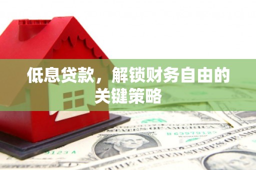 冬山低息贷款，解锁财务自由的关键策略
