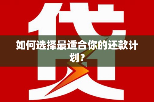 冬山如何选择最适合你的还款计划？