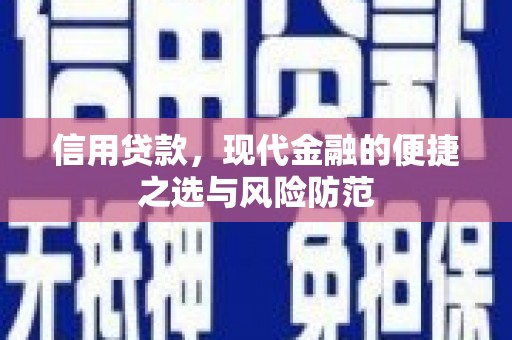 冬山信用贷款，现代金融的便捷之选与风险防范