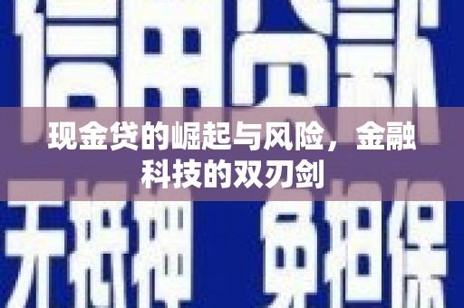 冬山现金贷的崛起与风险，金融科技的双刃剑