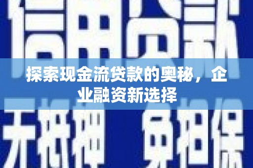 冬山探索现金流贷款的奥秘，企业融资新选择