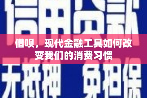 冬山借呗，现代金融工具如何改变我们的消费习惯