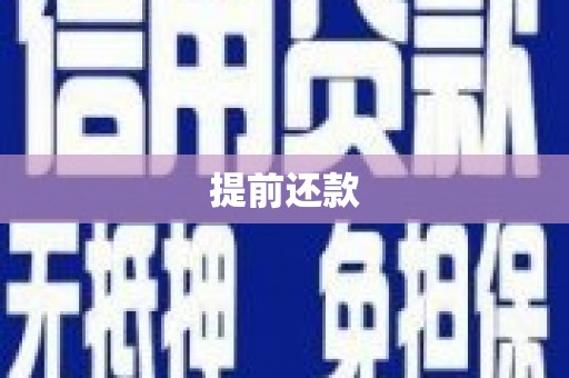 冬山提前还款