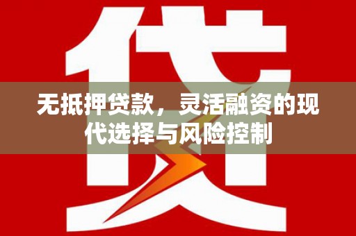 冬山无抵押贷款，灵活融资的现代选择与风险控制