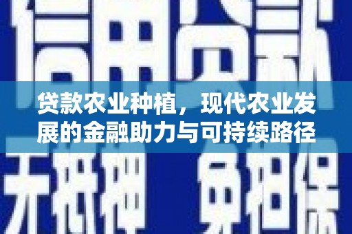 冬山贷款农业种植，现代农业发展的金融助力与可持续路径