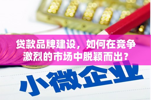 冬山贷款品牌建设，如何在竞争激烈的市场中脱颖而出？