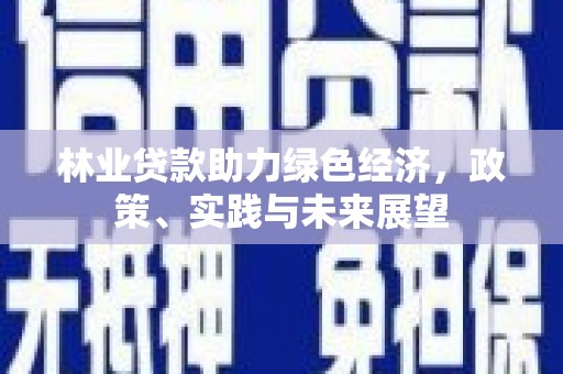 冬山林业贷款助力绿色经济，政策、实践与未来展望