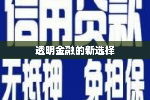 冬山透明金融的新选择